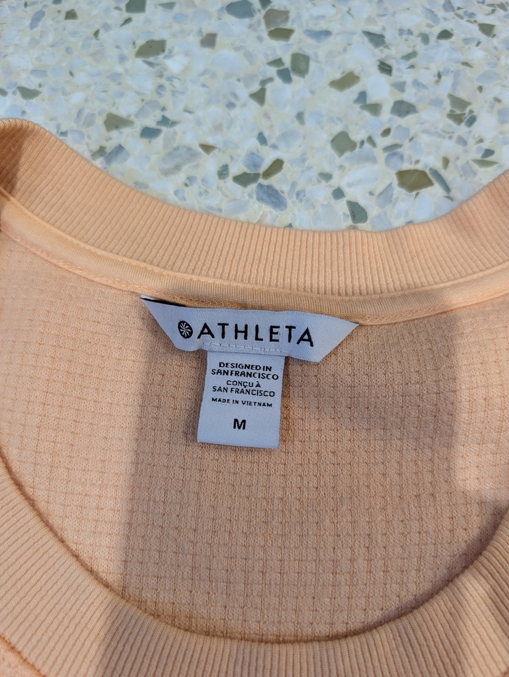Athleta Coaster Luxe Orange Waffle Knit Sweater - Picture 4 of 7